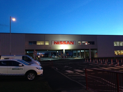Exterior Nissan Sunderland evening
